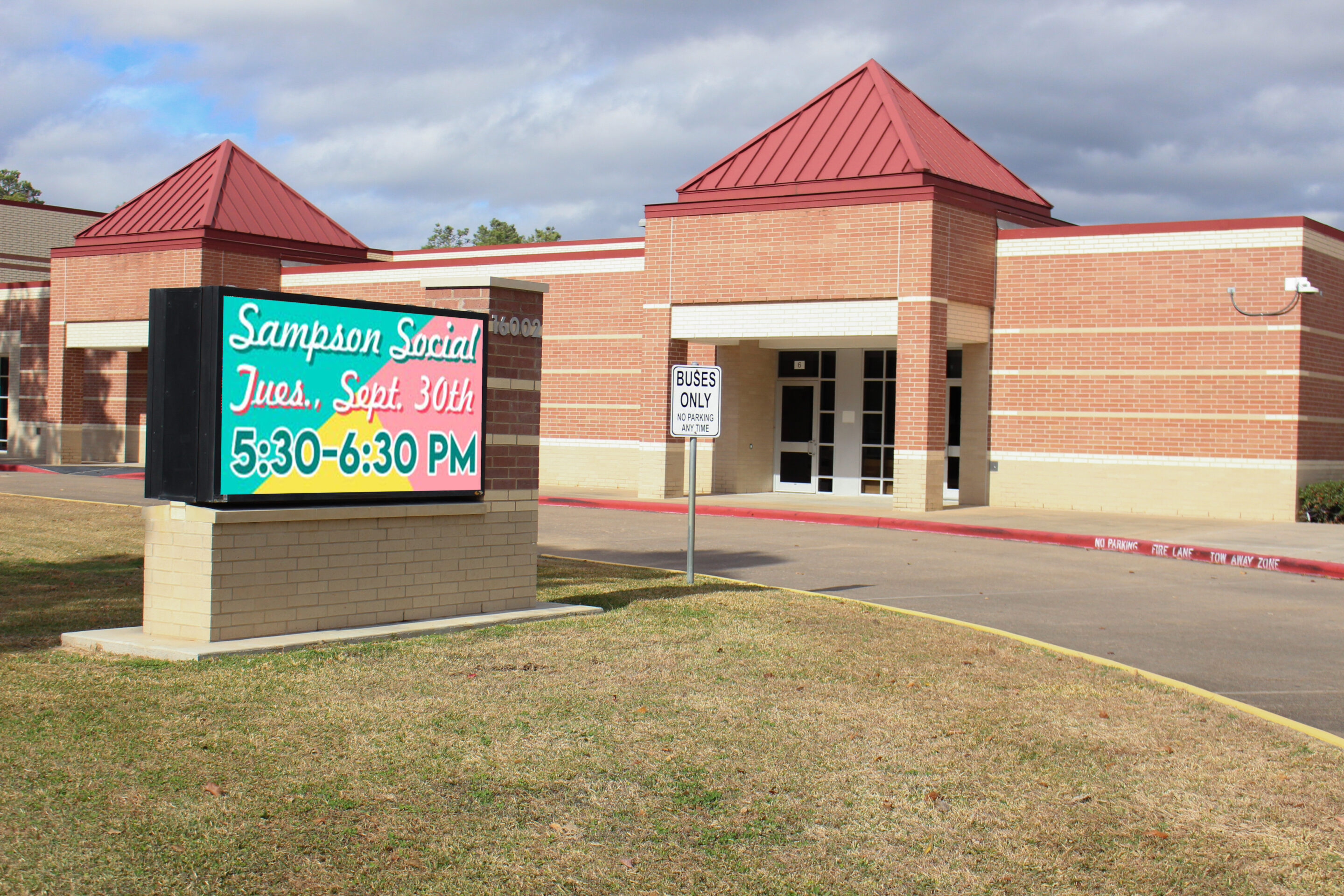 Education - School - Cy-Fair ISD (CFISD) - Sampson Elementary - LED Marquee 